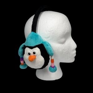 Kids Earmuffs Plush Penguin Ear Warmers Headband Winter Warm Soft